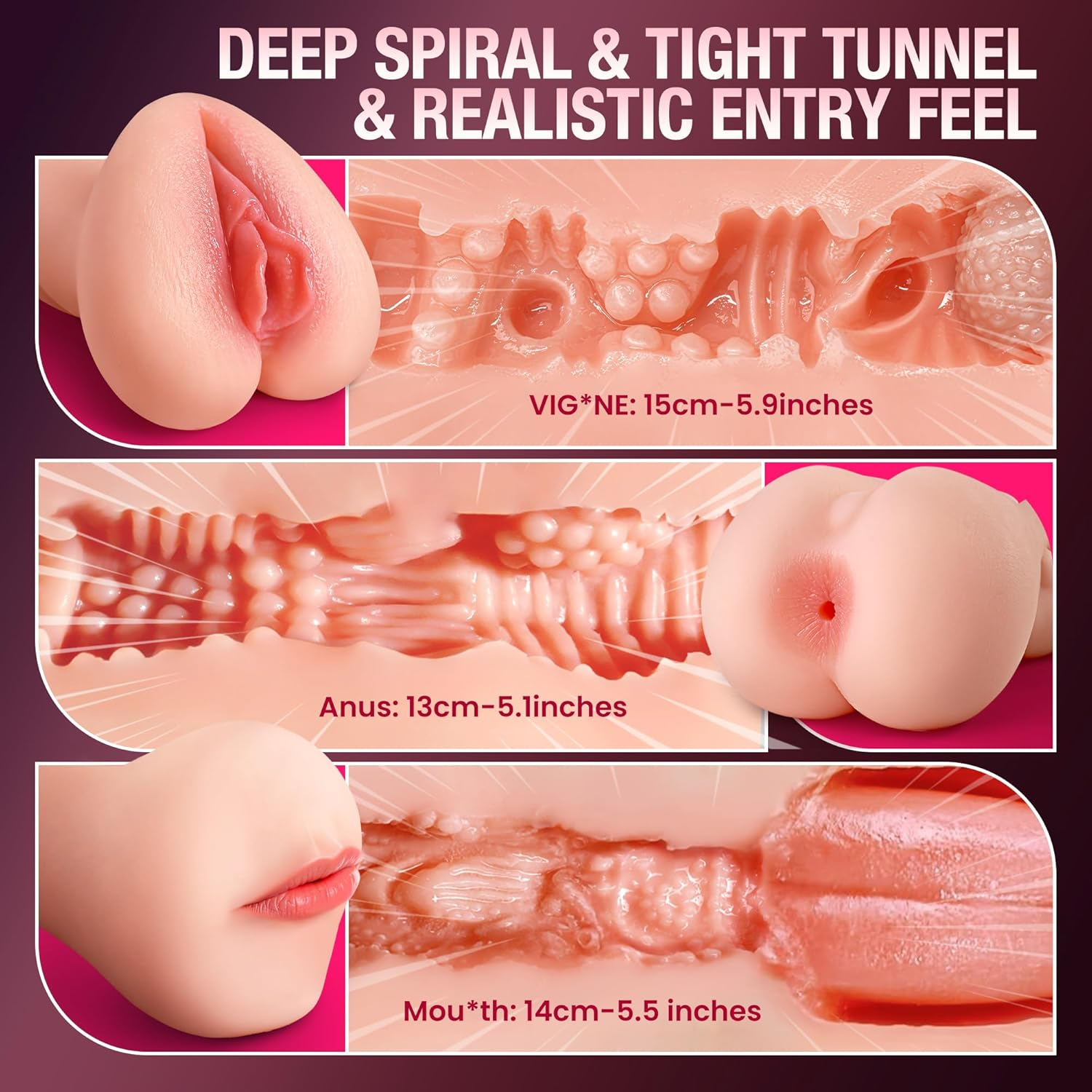 Male Masturbator - 3 Sleeves Set